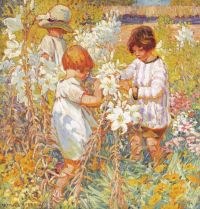 Sharp Dorothea In The Lily Garden 1901 canvas print