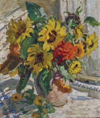 Sharp Dorothea Still Life Of Sunflowers