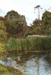 Shaw John Byam Liston An Autumn Garden 1913 canvas print