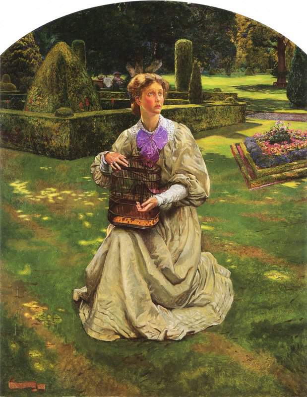Shaw John Byam Liston The Caged Bird 1907 canvas print