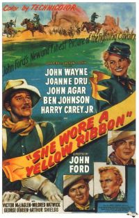 She Wore A Yellow Ribbon 1949 Movie Poster stampa su tela