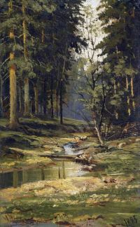 Shishkin Ivan Ivanovich Forest Brook canvas print