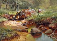 Shishkin Ivan Ivanovich Russian Spring Landscape With A Serpentine Stream canvas print