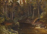 Shishkin Ivan Ivanovich Woodland Brook canvas print