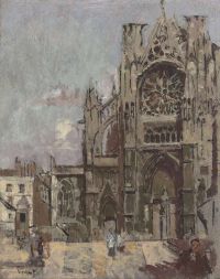 Sickert Walter Richard The Facade Of St Jacques Dieppe Ca. 1899 1900 canvas print