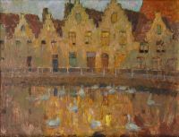 Sidaner Henri Le Houses In Bruges 1899 canvas print