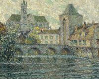 Sidaner Henri Le L Eglise Et Le Pont 1918 canvas print