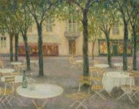 Sidaner Henri Le La Place Des Buveurs D Eau Aix Les Bains 1937 canvas print
