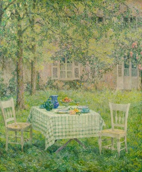 Sidaner Henri Le La Table Dans La Verdure Gerberoy 1926 canvas print