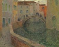 Sidaner Henri Le Le Petit Canal Soir Gris Venise 1907 Leinwanddruck