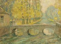Sidaner Henri Le Le Pont. Automne Gisors 1904