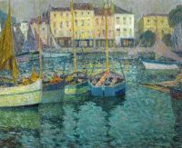 Sidaner Henri Le Les Barques A La Rochelle 1923 Leinwanddruck