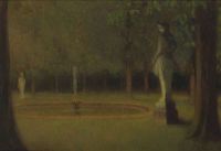 Sidaner Henri Le Les Statues Dans Le Parc De Versailles 1900 Leinwanddruck