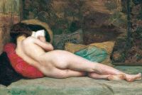 Sieffert Paul Lying Nude Reading canvas print