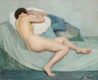 Sieffert Paul Naked Woman Lying Down Or Blue Dream canvas print