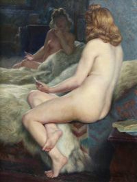 Sieffert Paul Nude In Mirror Ca. 1930 canvas print