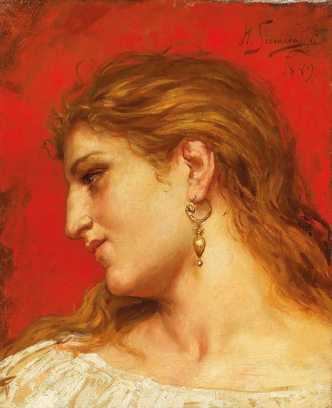 Siemiradzki Henryk Hektor Study For The Painting Phryne At The Festival Of Poseidon In Eleusis 1889 canvas print
