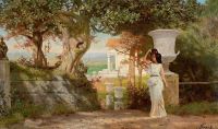 Siemiradzki Henryk Hektor Water Bearer In An Classical Landscape With Olive Trees 1870