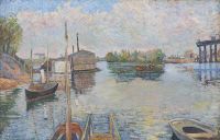 Signac Paul Boats Ponton Des Bains
