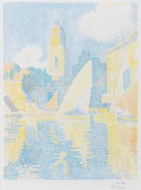 Signac Paul Saint Tropez. Le Port 1897 98
