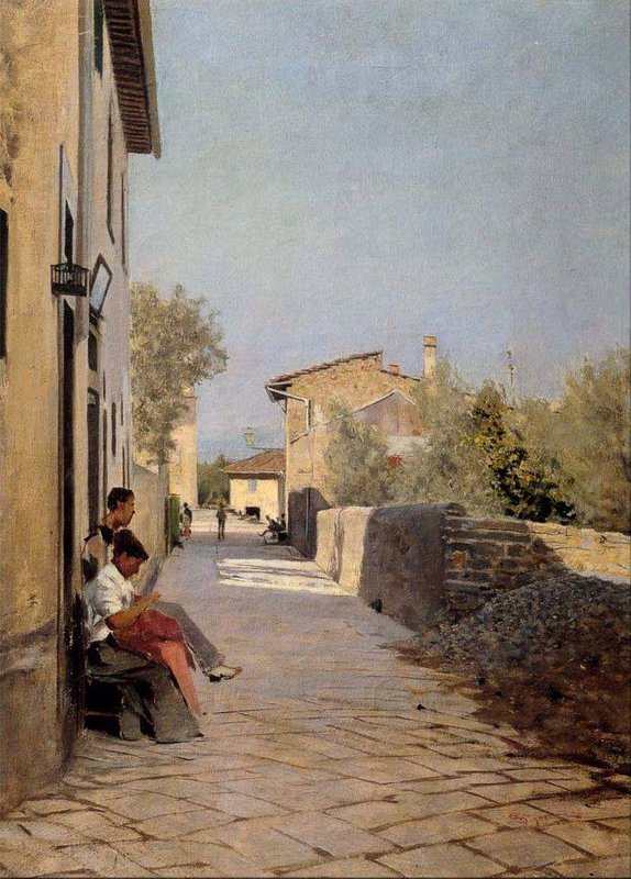 Signorini Telemaco Stradina A Settignano Ca. 1887 canvas print