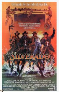 Stampa su tela del poster del film Silverado 1985