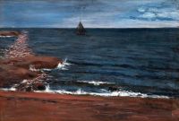 Simberg Hugo Seascape In Moonlight canvas print