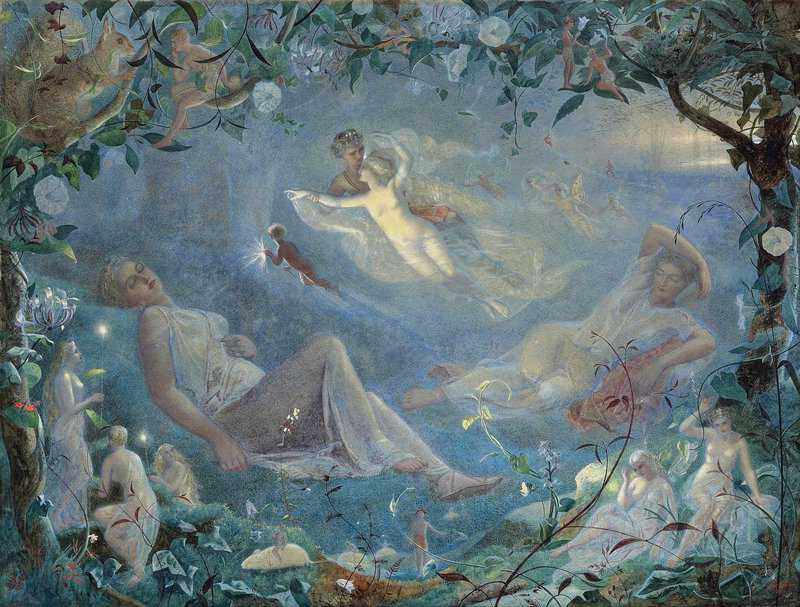 Simmons John Titania Asleep. A Scene From A Midsummer Night S Dream Act Ii Scene Ii 1873 canvas print