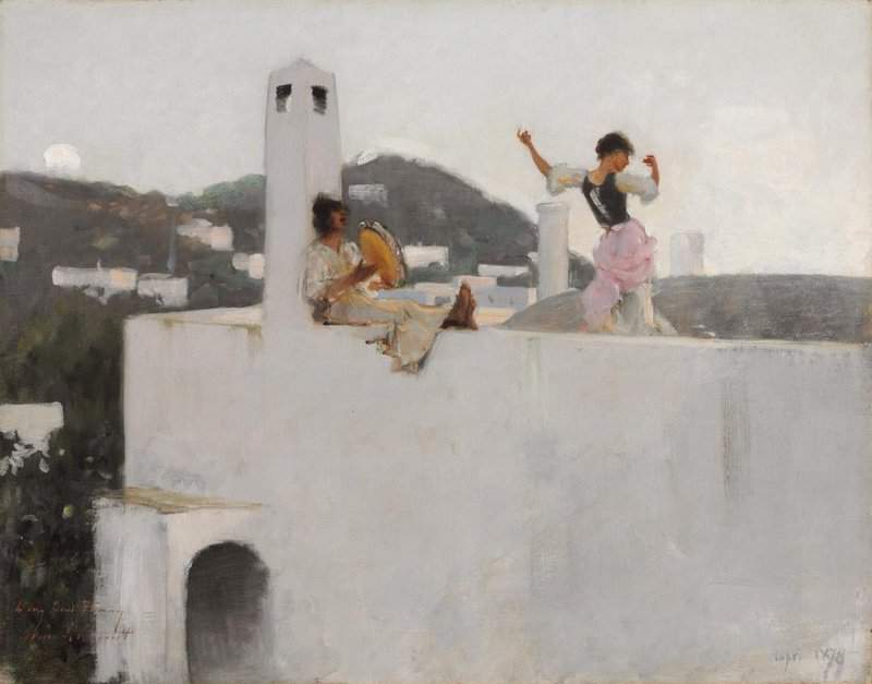 Singer Sargent John Capri Girl On A Rooftop 1878 canvas print
