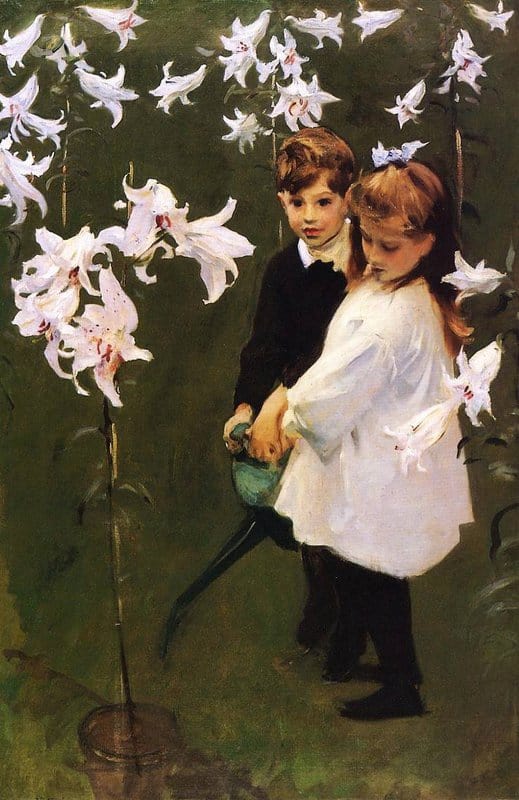 Singer Sargent John Garden Study Of The Vickers Children 1884 canvas print