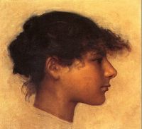Singer Sargent John Head Of Ana Capri Girl 1878