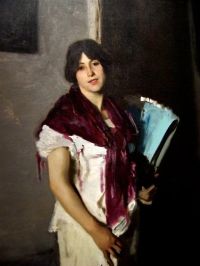 Singer Sargent John Italian Girl With Fan 1882 canvas print