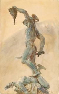 Singer Sargent John Sketch Of Cellini S Perseus Possibley 1910