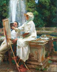 Singer Sargent John The Fountain Villa Torlonia Frascati Italy 1907 canvas print