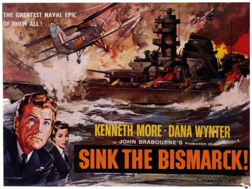 Sink The Bismarck 1960 Movie Poster canvas print