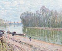 Sisley Alfred Bords Du Loing Effet Du Matin 1896 canvas print