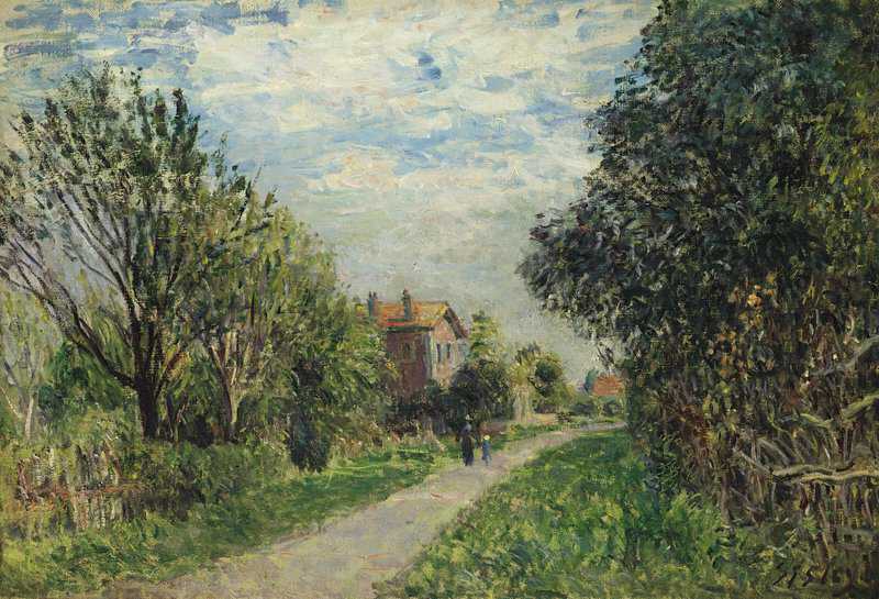 Sisley Alfred Femme Et Enfant Sur Le Chemin Des Pres Sevres Ca. 1879 canvas print