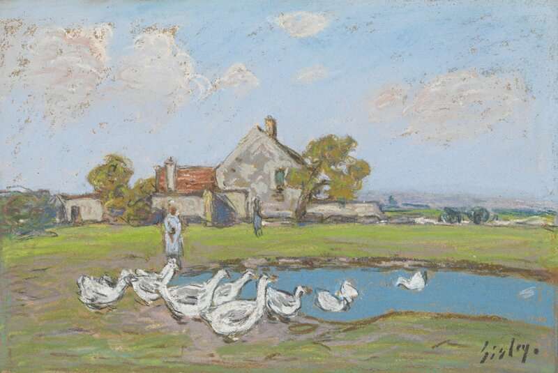 Sisley Alfred Gardeuse D Oies Aux Sablons Ca. 1885 95 canvas print