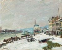 Sisley Alfred Hiver A Marly Effet De Neige 1876
