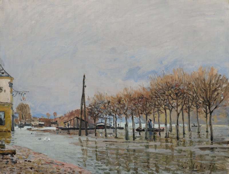 Sisley Alfred L Inondation A Port Marly Route De Saint Germain 1872 canvas print
