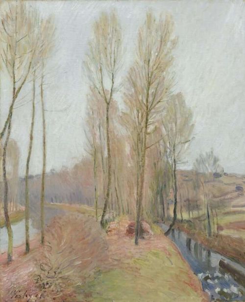 Sisley Alfred L Orvanne Et Le Canal Du Loing En Hiver 1891 canvas print