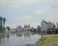 Sisley Alfred Le Loing Au Dessous Du Pont De Moret 1892 canvas print