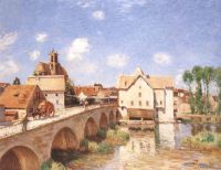 Sisley Alfred Le Pont Sur Le Moret canvas print