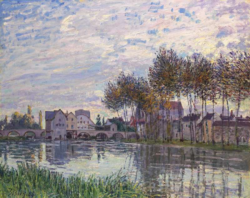 Sisley Alfred Moret Au Coucher Du Soleil Octobre 1888 canvas print