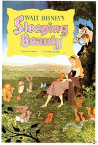 Stampa su tela del poster del film La bella addormentata nel bosco del 1959