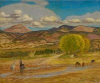 Sloan John Tesuque Reservation 1948 canvas print