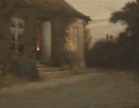 Slott Moller Agnes At Dusk In The Garden Of A White House 1899 canvas print
