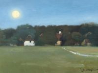 Slott Moller Agnes Landscape With Houses In The Moonlight canvas print