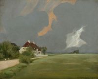 Slott Moller Agnes Landscape With Lightning canvas print