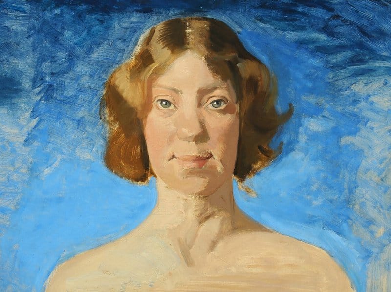 Slott Moller Agnes Portait Of The Female Artist Bertha Dorph canvas print
